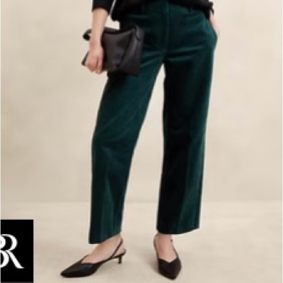 Banana Republic Pants - Banana Republic Teal Corduroy Straight Leg Trousers